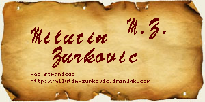 Milutin Zurković vizit kartica